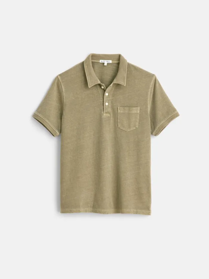 Alex Mill Vintage Wash Polo Bay Leaf Men Tees Polos