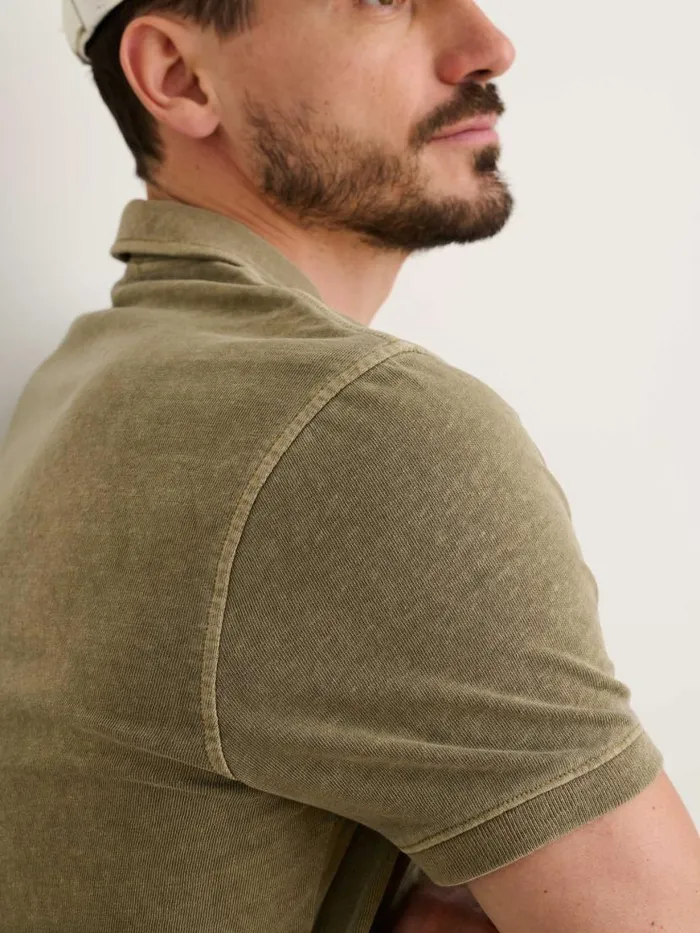 Alex Mill Vintage Wash Polo Bay Leaf Men Tees Polos