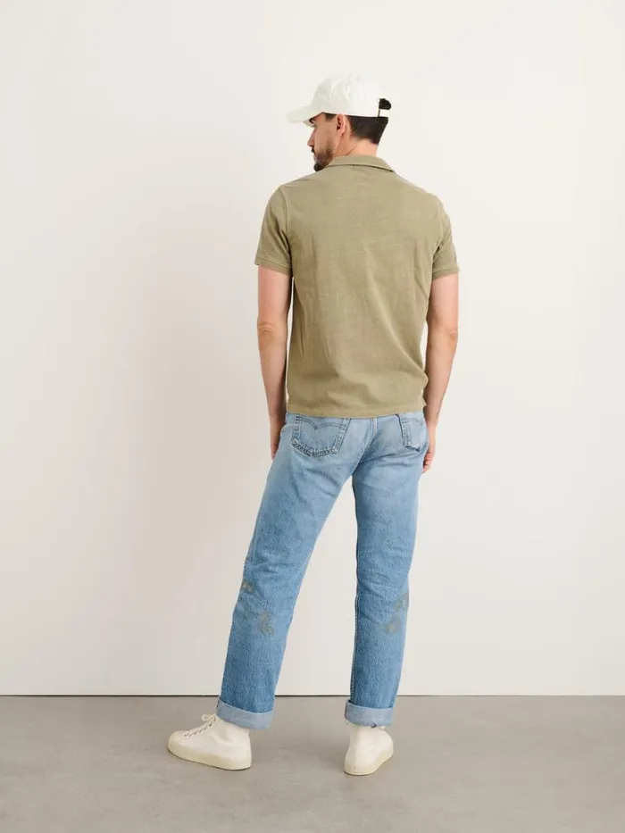 Alex Mill Vintage Wash Polo Bay Leaf Men Tees Polos