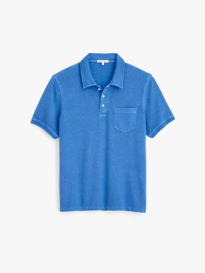 Alex Mill Vintage Wash Polo Washed Cobalt Men Tees Polos