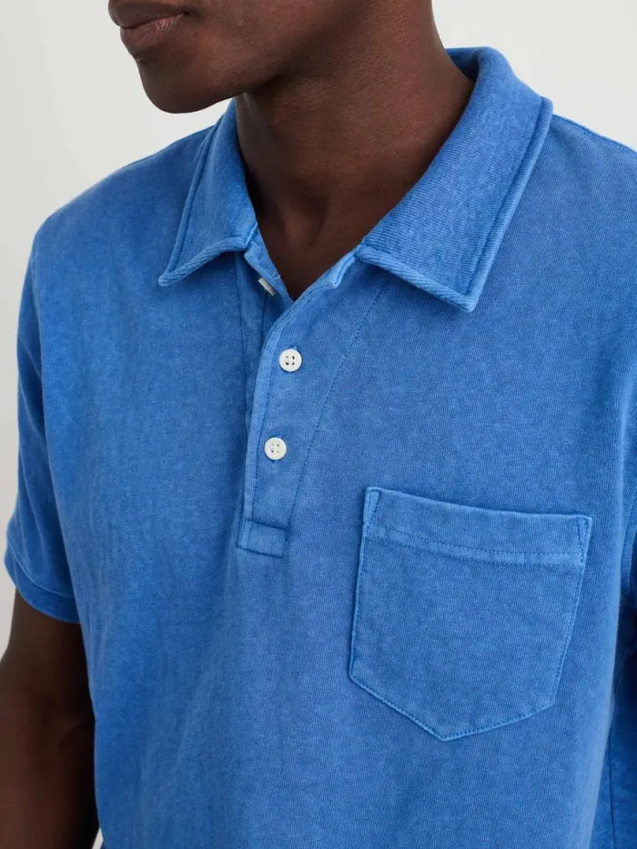 Alex Mill Vintage Wash Polo Washed Cobalt Men Tees Polos