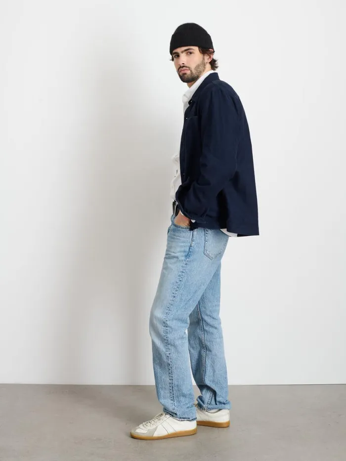 Alex Mill Work Jacket In Chamois Navy Men Jackets Coats
