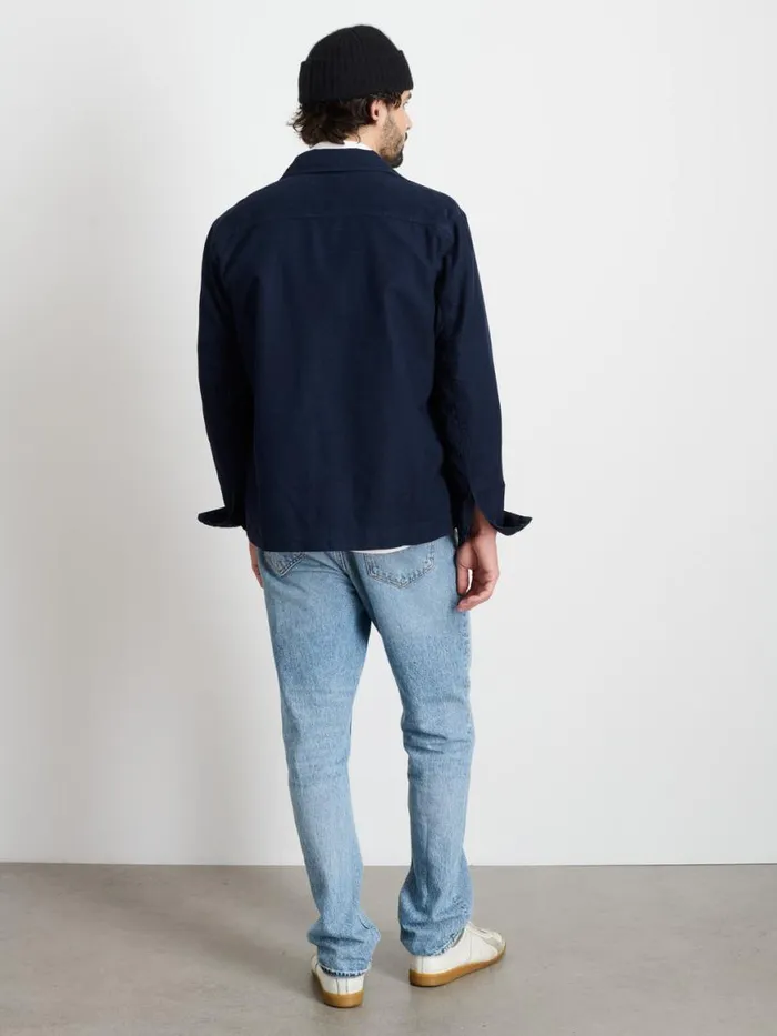 Alex Mill Work Jacket In Chamois Navy Men Jackets Coats