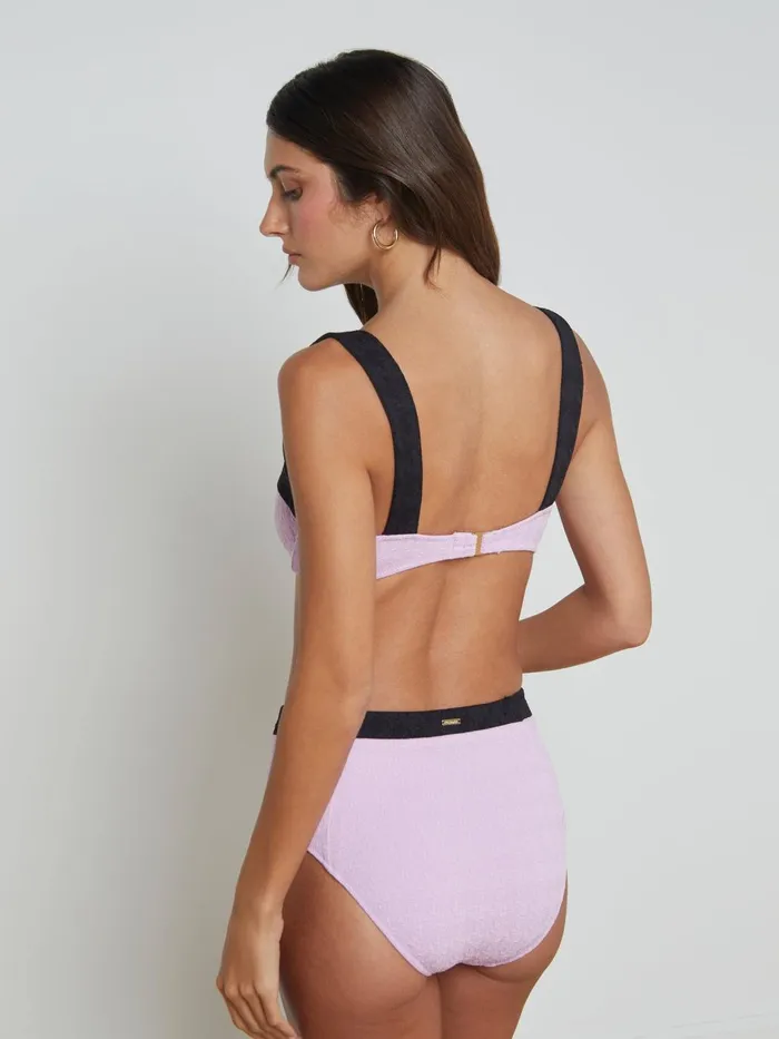 Alexandria Bikini Top Light Violetblack Women L039Agence Swimwear Alexandria Bikini Top Light Violetblack Women L039Agence Swimwear