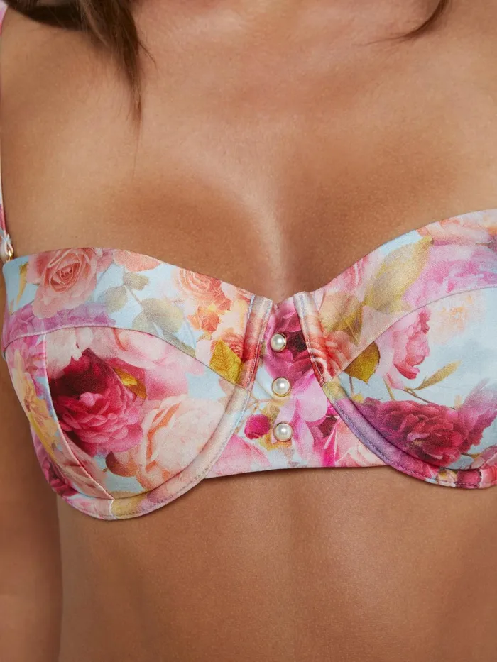 Alexandria Bikini Top Multi Soft Cloud Floral Women L039Agence Swimwear Alexandria Bikini Top Multi Soft Cloud Floral Women L039Agence Swimwear