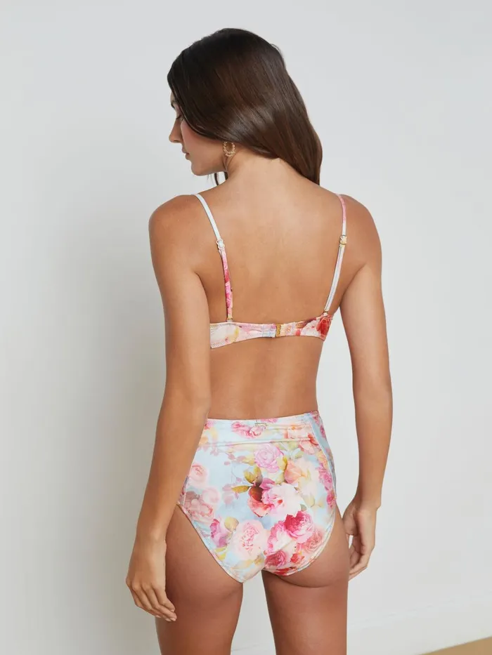 Alexandria Bikini Top Multi Soft Cloud Floral Women L039Agence Swimwear Alexandria Bikini Top Multi Soft Cloud Floral Women L039Agence Swimwear