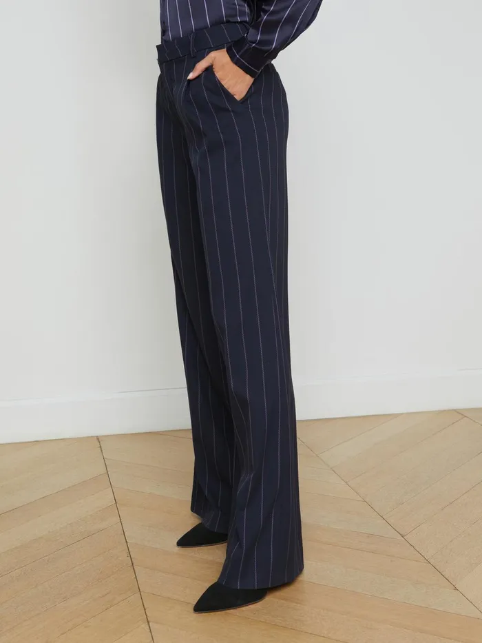 Allanah Pinstriped Trouser Midnightlight Purple Pinstripe Women L039Agence Pants Allanah Pinstriped Trouser Midnightlight Purple Pinstripe Women L039Agence Pants
