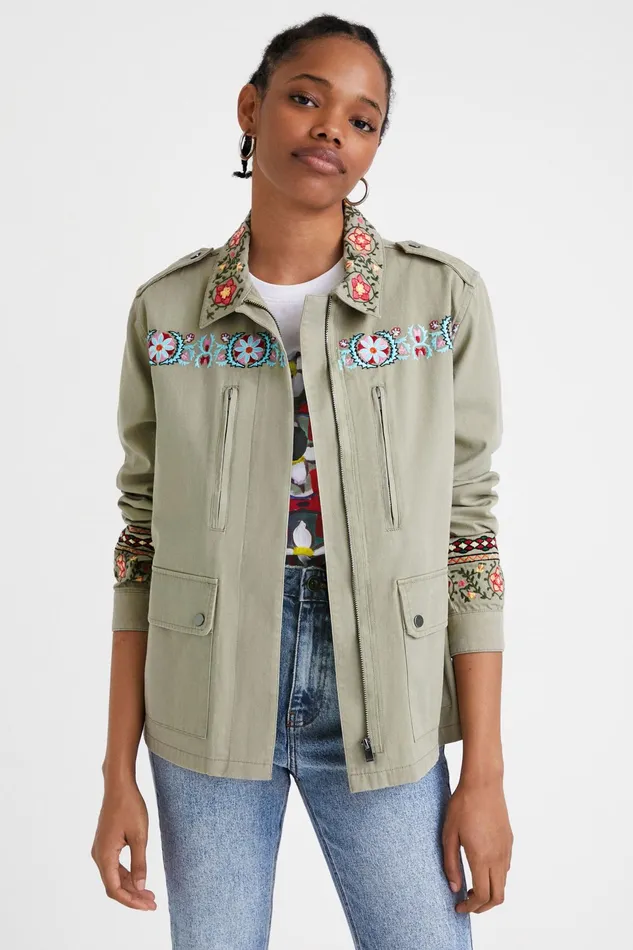 Amore Motif Parka Women Desigual Jackets