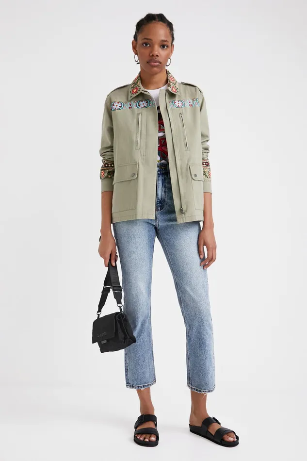 Amore Motif Parka Women Desigual Jackets