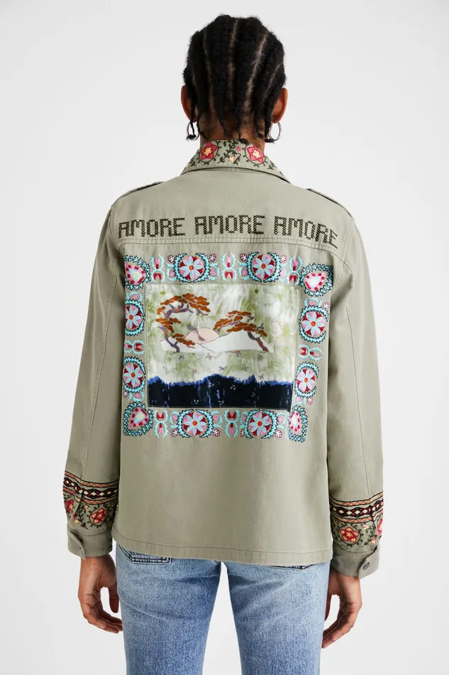 Amore Motif Parka Women Desigual Jackets