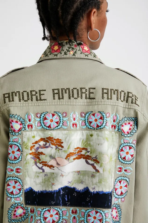 Amore Motif Parka Women Desigual Jackets