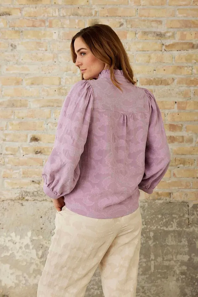 ANNA SHIRT 16115 330 Violet 330 Women IN FRONT BLOUSES SHIRTS