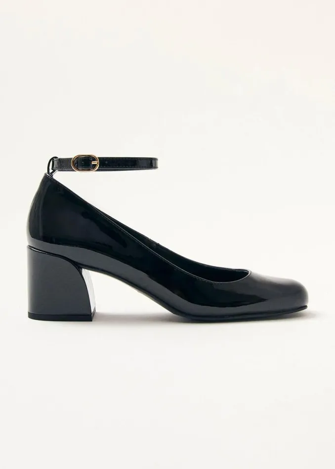 Antoine Onix Black Leather Pumps Women ALOHAS Heels
