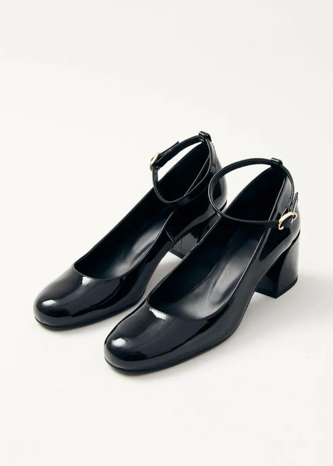 Antoine Onix Black Leather Pumps Women ALOHAS Heels