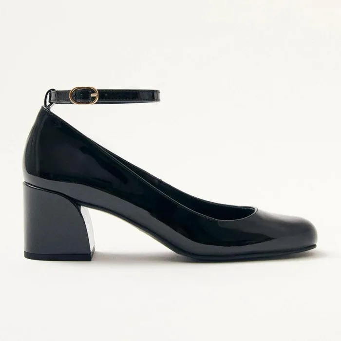 Antoine Onix Black Leather Pumps Women ALOHAS Heels