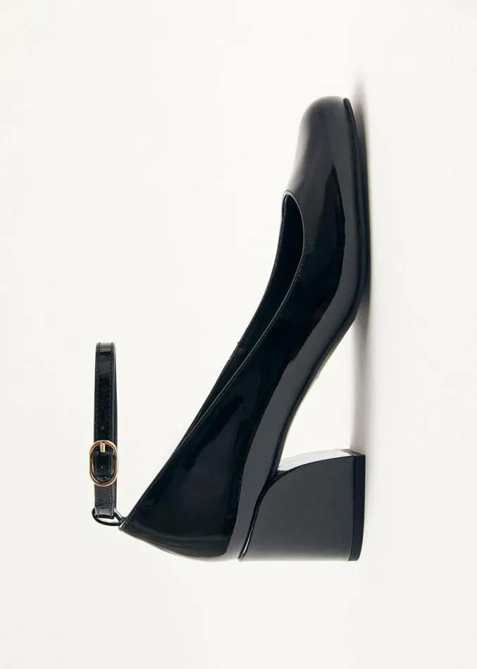 Antoine Onix Black Leather Pumps Women ALOHAS Heels