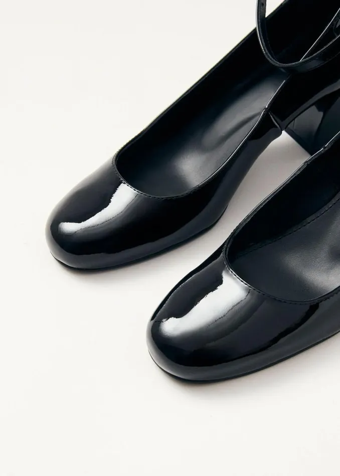Antoine Onix Black Leather Pumps Women ALOHAS Heels
