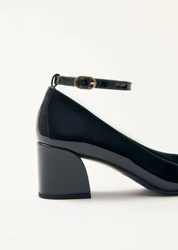 Antoine Onix Black Leather Pumps Women ALOHAS Heels