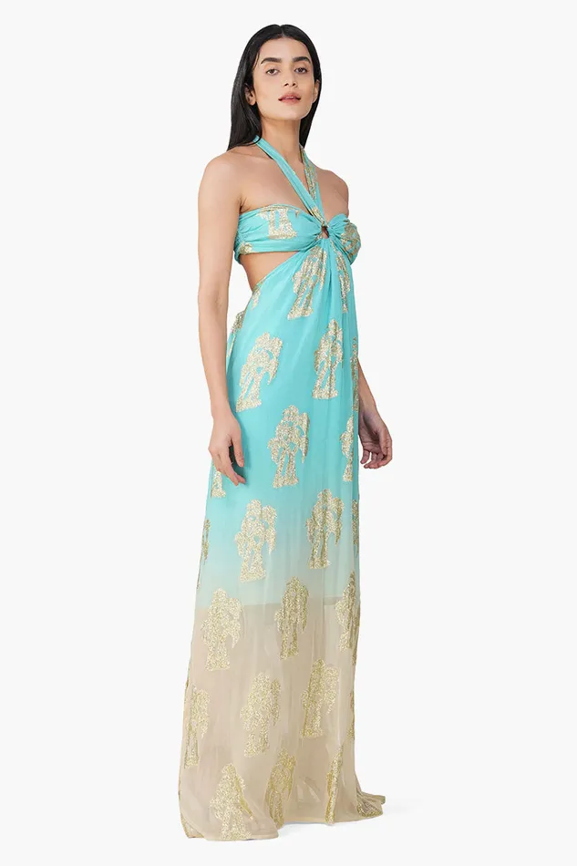 Aquatan Ombray Lurex Halter Dress Aquatan Ombray Lurex Halter Dress