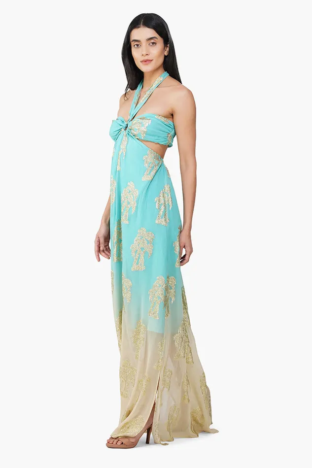 Aquatan Ombray Lurex Halter Dress Aquatan Ombray Lurex Halter Dress