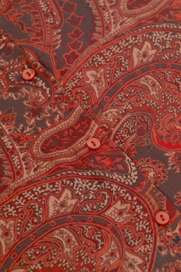 Argo Satin Blouse Rust Multi Boute Paisley Women L039Agence Matching Sets Argo Satin Blouse Rust Multi Boute Paisley Women L039Agence Matching Sets