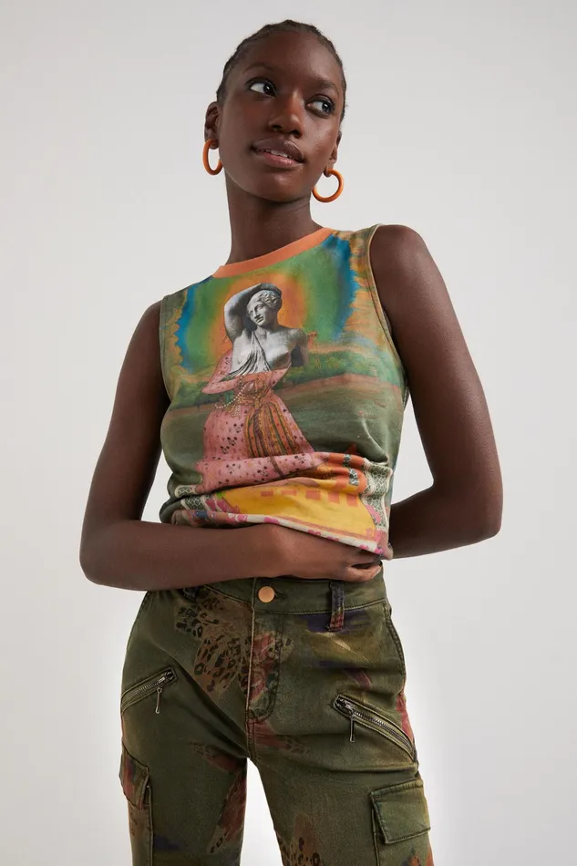Arty Knit Tshirt Women Desigual Tshirts