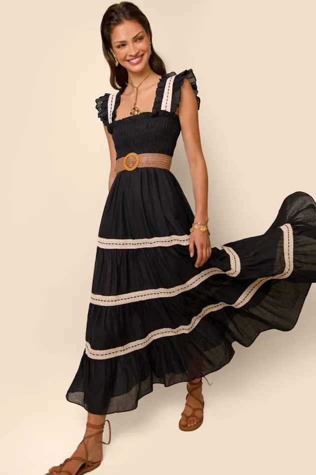 Aubrie Black Women RIXO Dresses