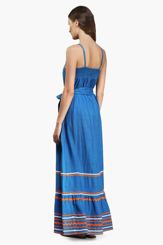 Azure Blue RickRack Maxi Dress Azure Blue RickRack Maxi Dress