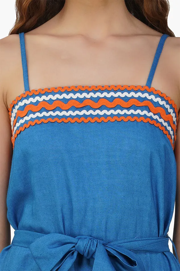 Azure Blue RickRack Maxi Dress Azure Blue RickRack Maxi Dress