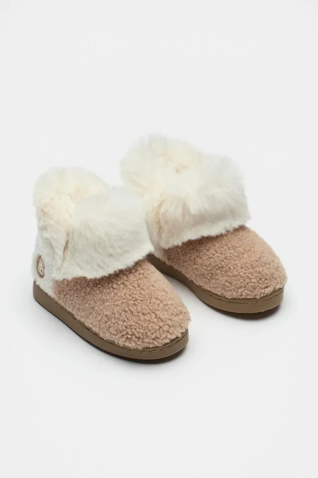 BabyChild Slippers Seed Heritage Colourblock House Boot Chocolate Shake