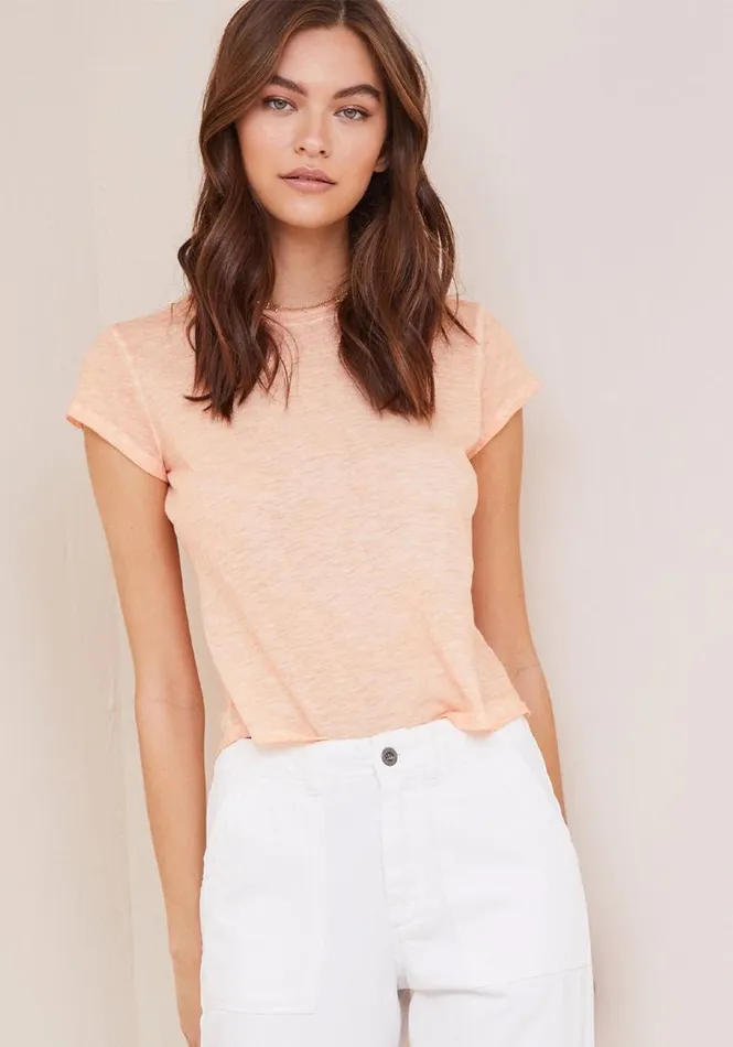 Baby Crew Tee 8211 Soft Apricot Women Bella Dahl TShirts
