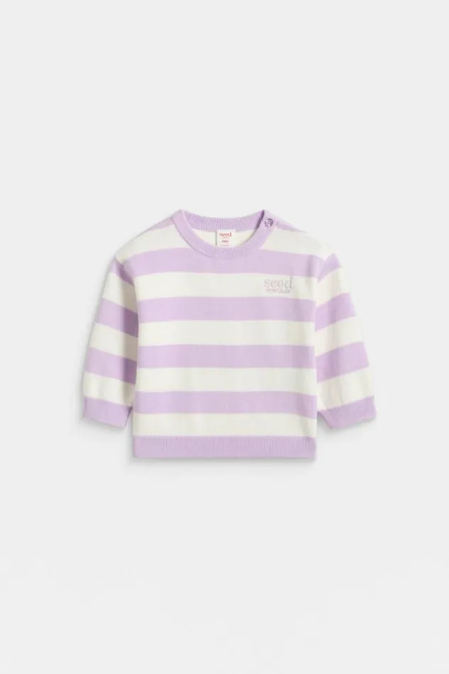 Baby Knitwear and Sweaters Seed Heritage Essential Knit Sweater Soft Lilac