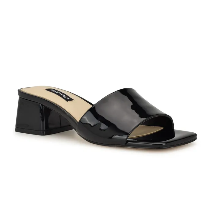 Bamsy Block Heel Slide Sandals Bamsy Block Heel Slide Sandals