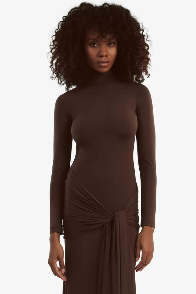 Bardot Day To Night Dresses Women Alix Maxi Tie Front Dress In Chocolate Chocolate Bardot Day To Night Dresses Women Alix Maxi Tie Front Dress In Chocolate Chocolate