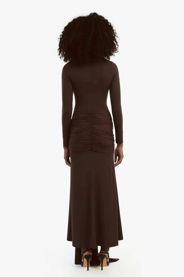 Bardot Day To Night Dresses Women Alix Maxi Tie Front Dress In Chocolate Chocolate Bardot Day To Night Dresses Women Alix Maxi Tie Front Dress In Chocolate Chocolate