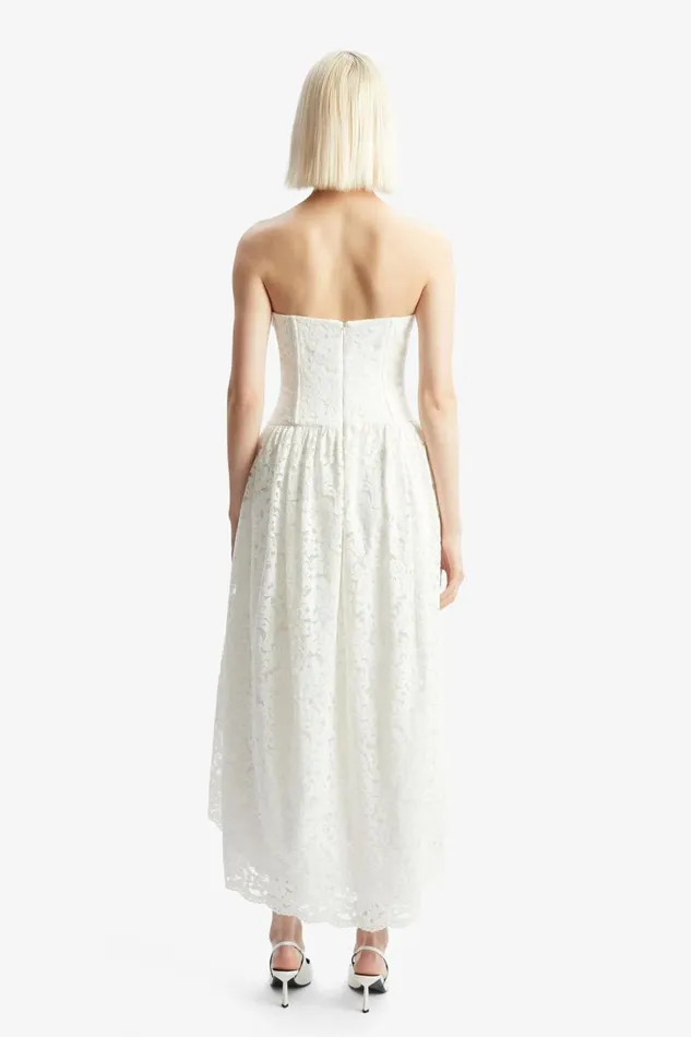 Bardot Day To Night Dresses Women Felicidad Strapless Lace Dress In Orchid White Orchid White Bardot Day To Night Dresses Women Felicidad Strapless Lace Dress In Orchid White Orchid White