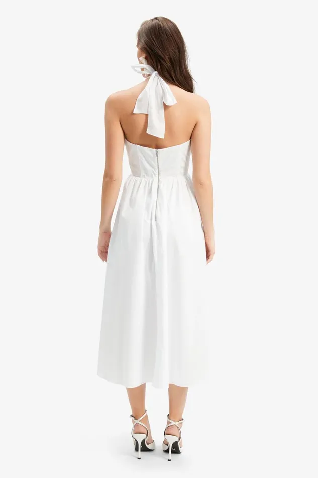 Bardot Day To Night Dresses Women Kylen Poplin Midi Dress In Orchid White Orchid White Bardot Day To Night Dresses Women Kylen Poplin Midi Dress In Orchid White Orchid White