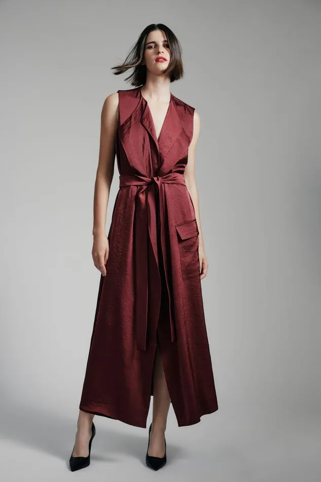 Bardot Day To Night Dresses Women Lanza Midi Dress In Burgundy Burgundy