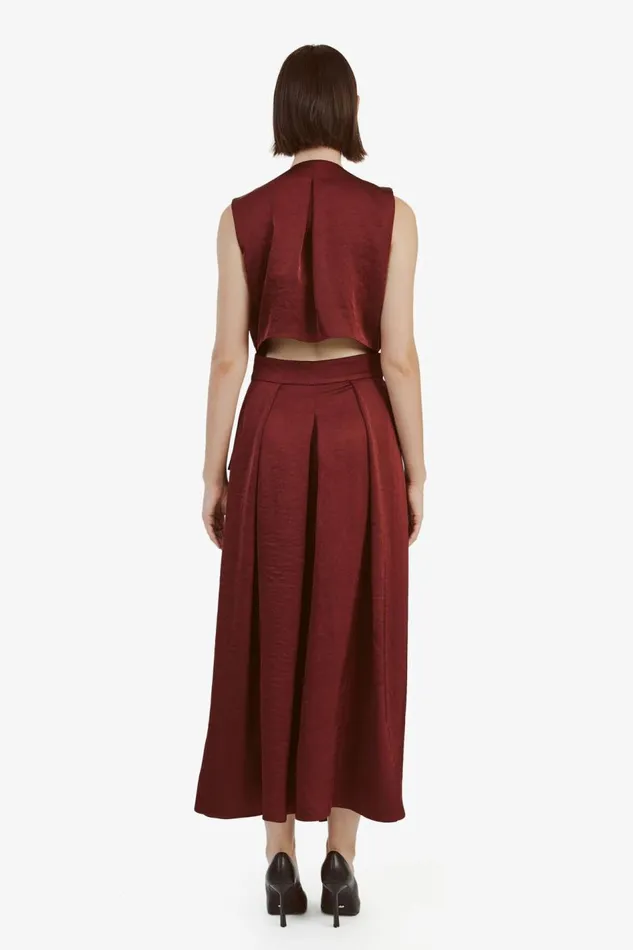 Bardot Day To Night Dresses Women Lanza Midi Dress In Burgundy Burgundy Bardot Day To Night Dresses Women Lanza Midi Dress In Burgundy Burgundy