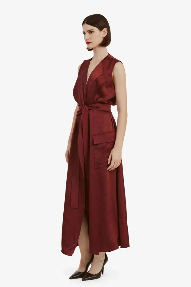 Bardot Day To Night Dresses Women Lanza Midi Dress In Burgundy Burgundy Bardot Day To Night Dresses Women Lanza Midi Dress In Burgundy Burgundy