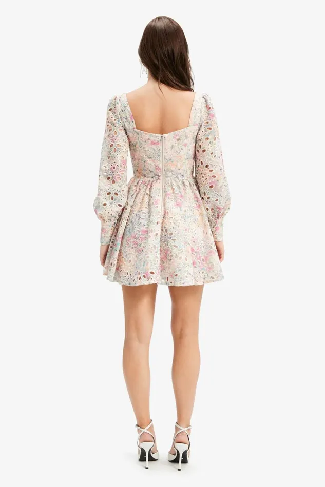 Bardot Day To Night Dresses Women Lila Flounce Broderie Dress In Pastel Floral Pastel Floral Bardot Day To Night Dresses Women Lila Flounce Broderie Dress In Pastel Floral Pastel Floral