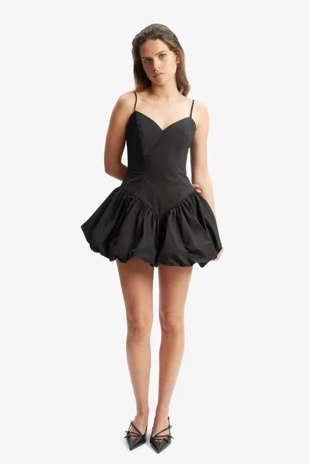 Bardot Day To Night Dresses Women Lissett Poplin Mini Dress In Black Black Bardot Day To Night Dresses Women Lissett Poplin Mini Dress In Black Black