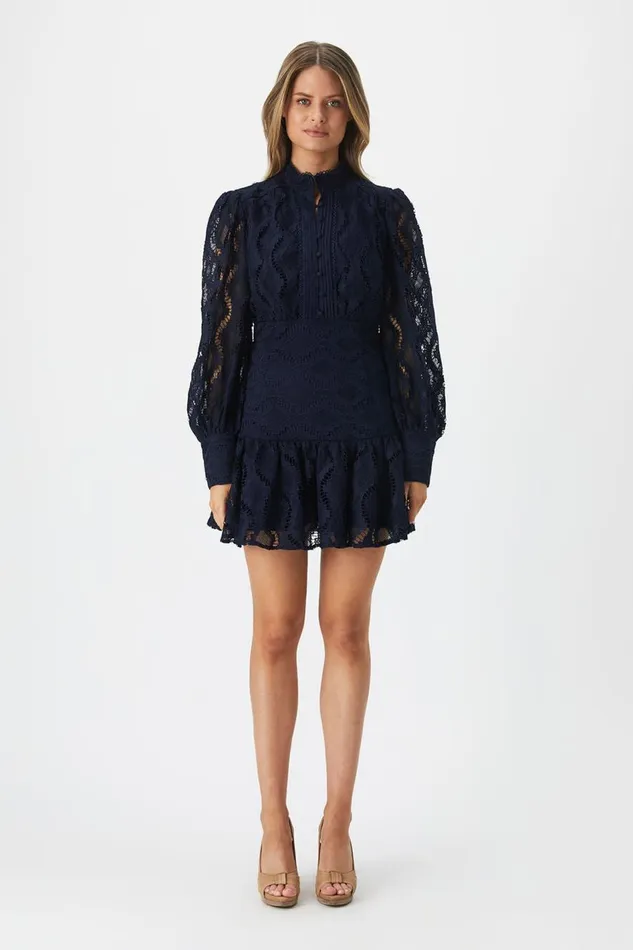Bardot Day To Night Dresses Women Remy Lace Dress In Navy Navy