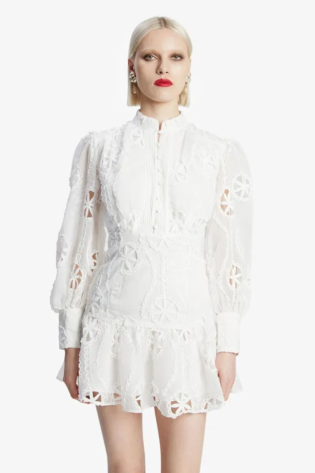 Bardot Day To Night Dresses Women Remy Lace Dress In Orchid White Orchid White Bardot Day To Night Dresses Women Remy Lace Dress In Orchid White Orchid White