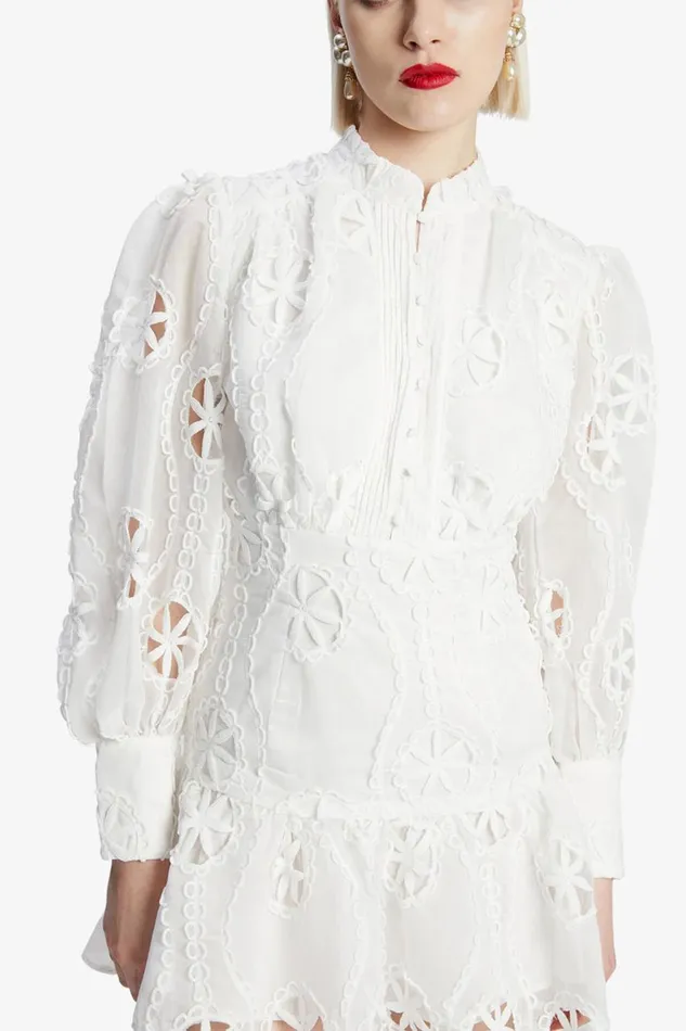 Bardot Day To Night Dresses Women Remy Lace Dress In Orchid White Orchid White Bardot Day To Night Dresses Women Remy Lace Dress In Orchid White Orchid White