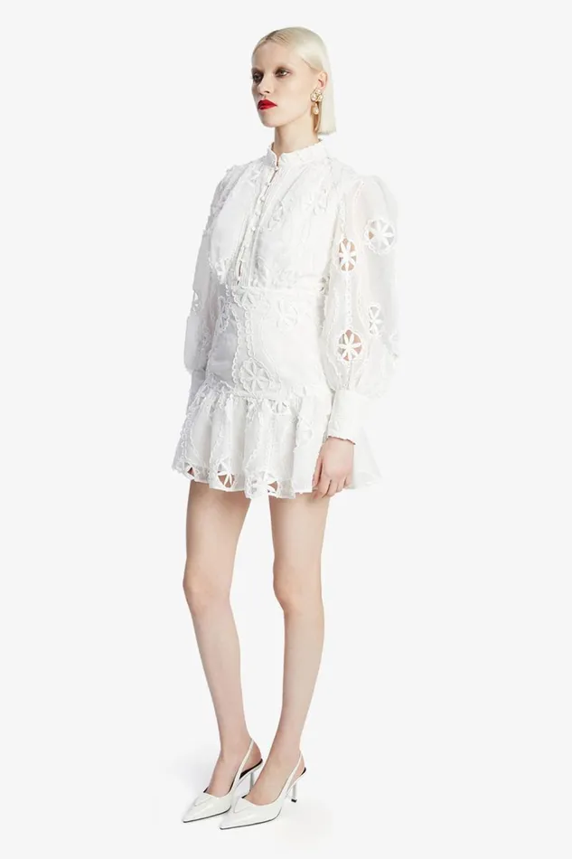 Bardot Day To Night Dresses Women Remy Lace Dress In Orchid White Orchid White Bardot Day To Night Dresses Women Remy Lace Dress In Orchid White Orchid White