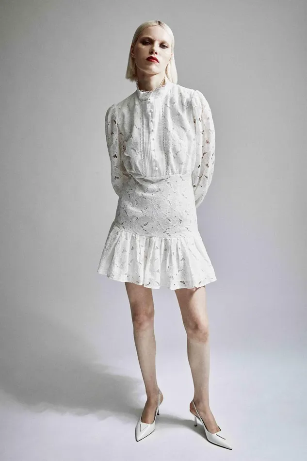 Bardot Day To Night Dresses Women Remy Mini Lace Dress In Orchid White Orchid White Bardot Day To Night Dresses Women Remy Mini Lace Dress In Orchid White Orchid White