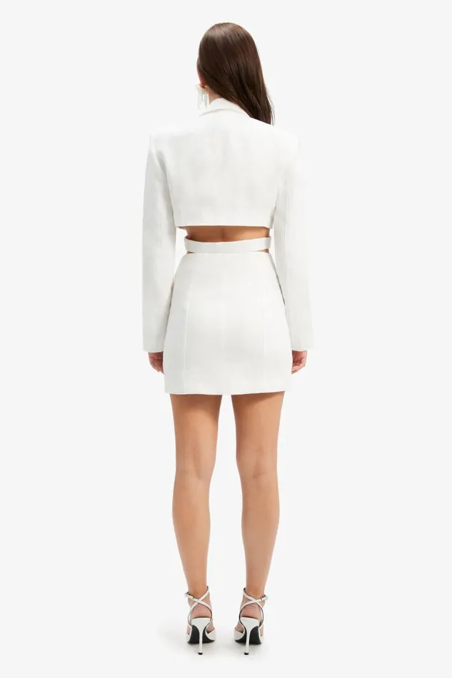 Bardot Day To Night Dresses Women Tribeca Linen Blazer Dress In Ivory Ivory Bardot Day To Night Dresses Women Tribeca Linen Blazer Dress In Ivory Ivory
