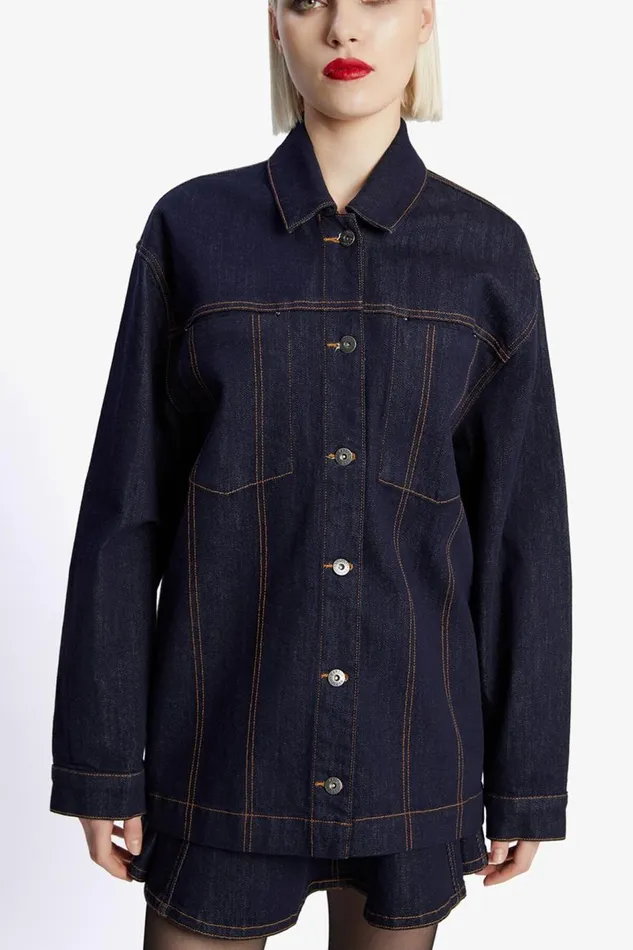 Bardot Denim Jackets Women Keely Denim Jacket In Dark Dark Bardot Denim Jackets Women Keely Denim Jacket In Dark Dark