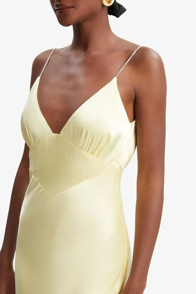 Bardot Occasion Dresses Women Capri Diamonte Slip Dress In Canary Yellow Canary Yellow Bardot Occasion Dresses Women Capri Diamonte Slip Dress In Canary Yellow Canary Yellow